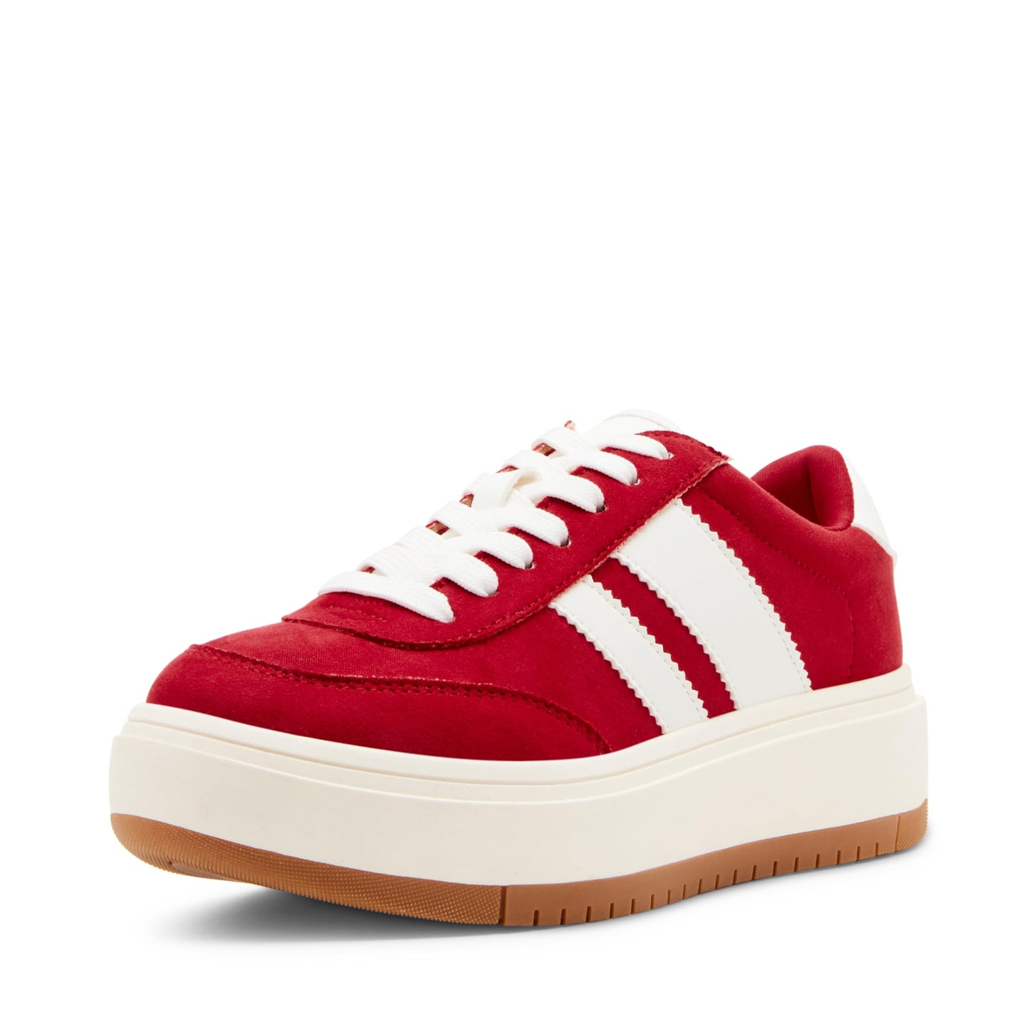 Madden Girl Women's Navida Fashion Sneaker, Red/White, 8