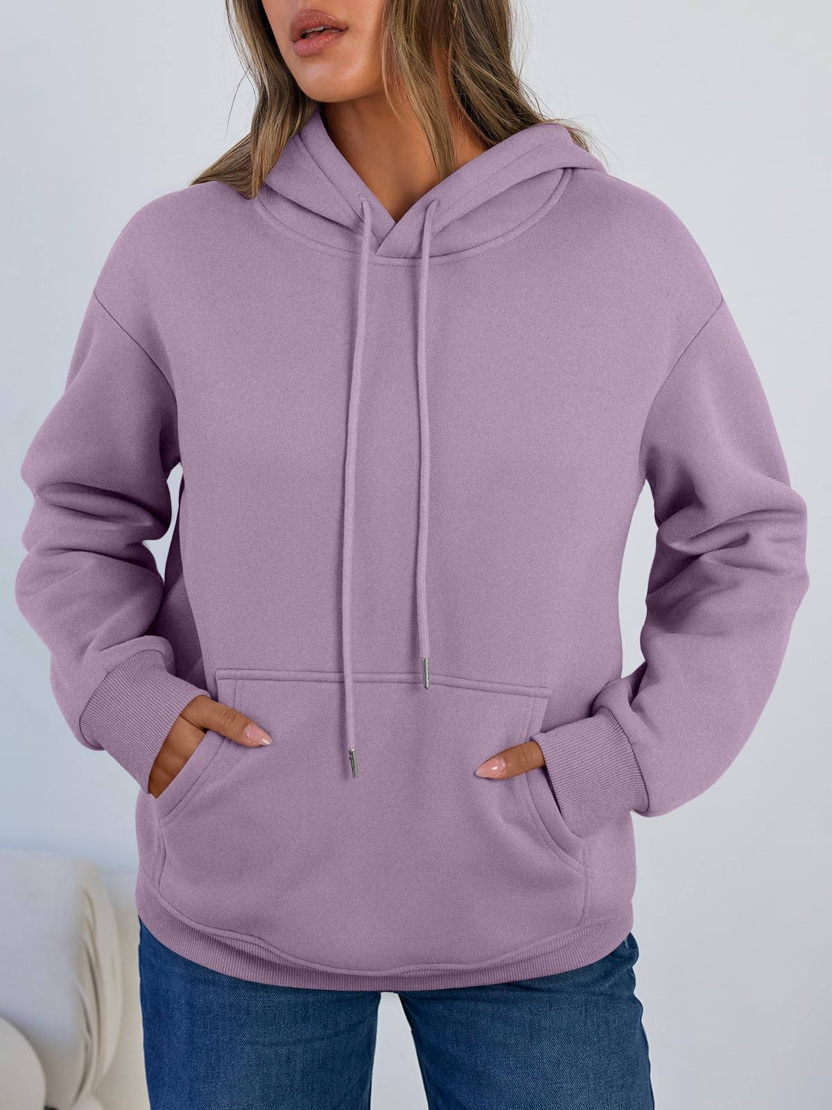 Women's Winter Fleece Sherpa Lined Hoodie - Warm Pullover Sweatshirt