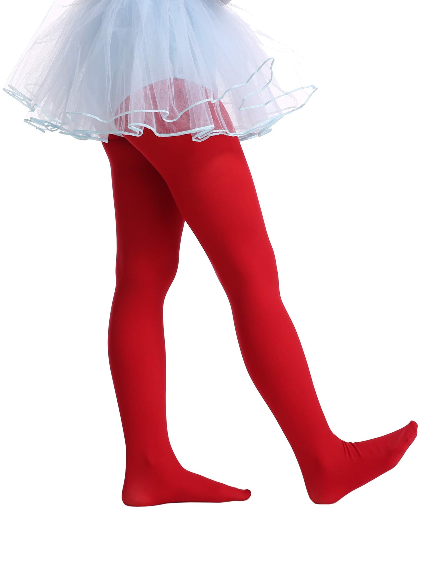 EVERSWE Girls Semi Opaque Footed Tights, Microfiber Tights