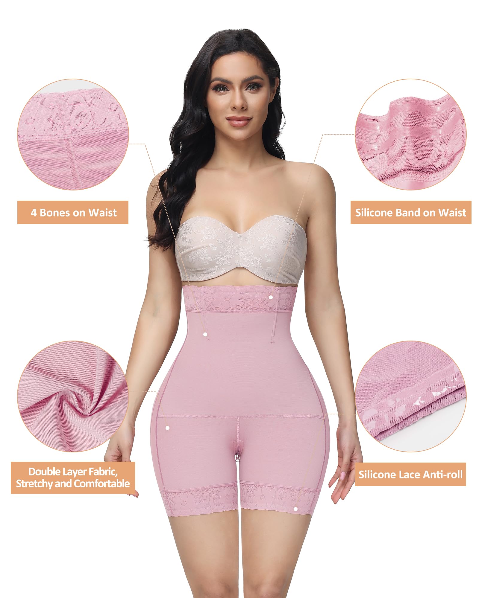 Women's Butt Lifting Shapewear Shorts - Tummy Control Compression Underwear