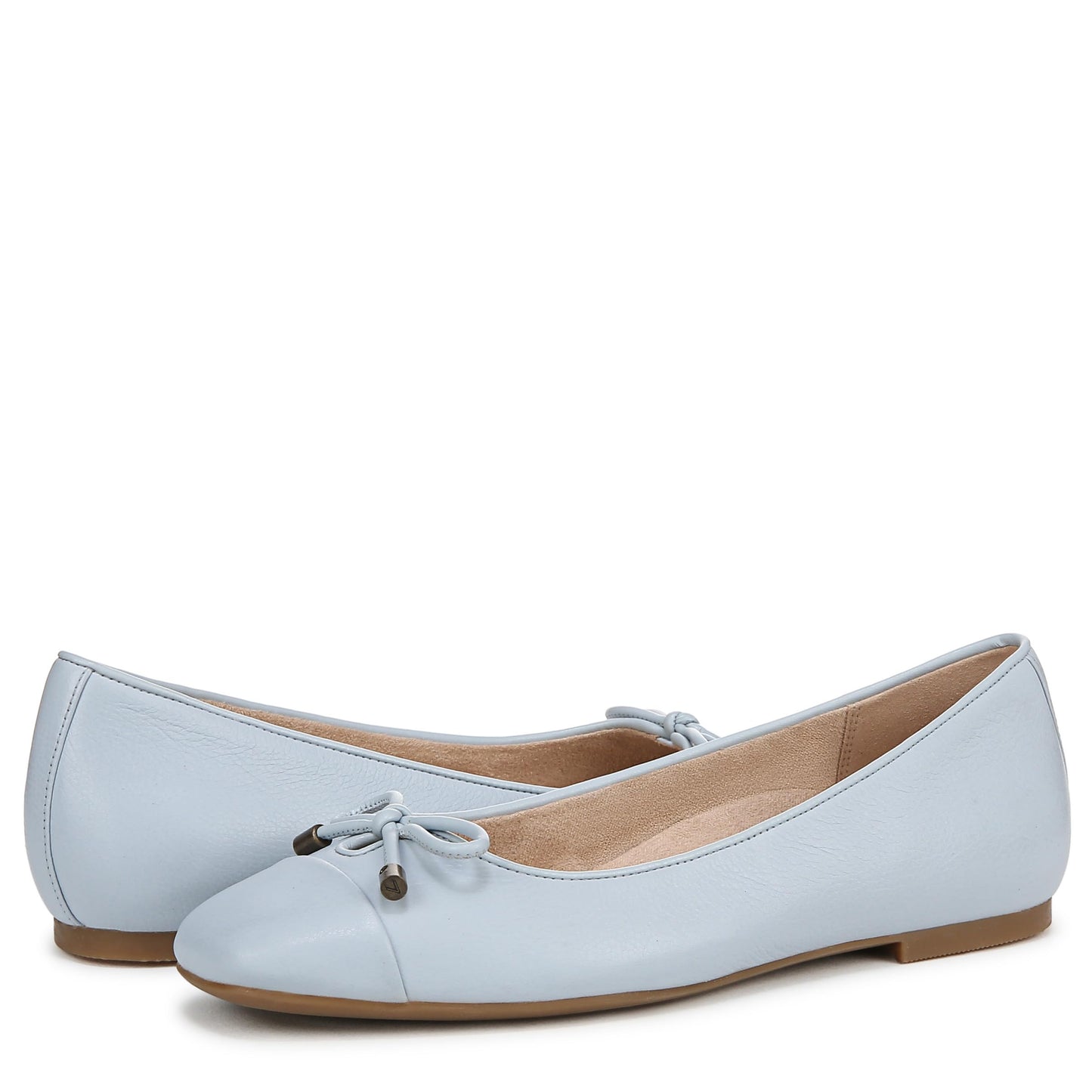 Vionic Women's Klara Ballet Flat, Blue Mist Leather, 8