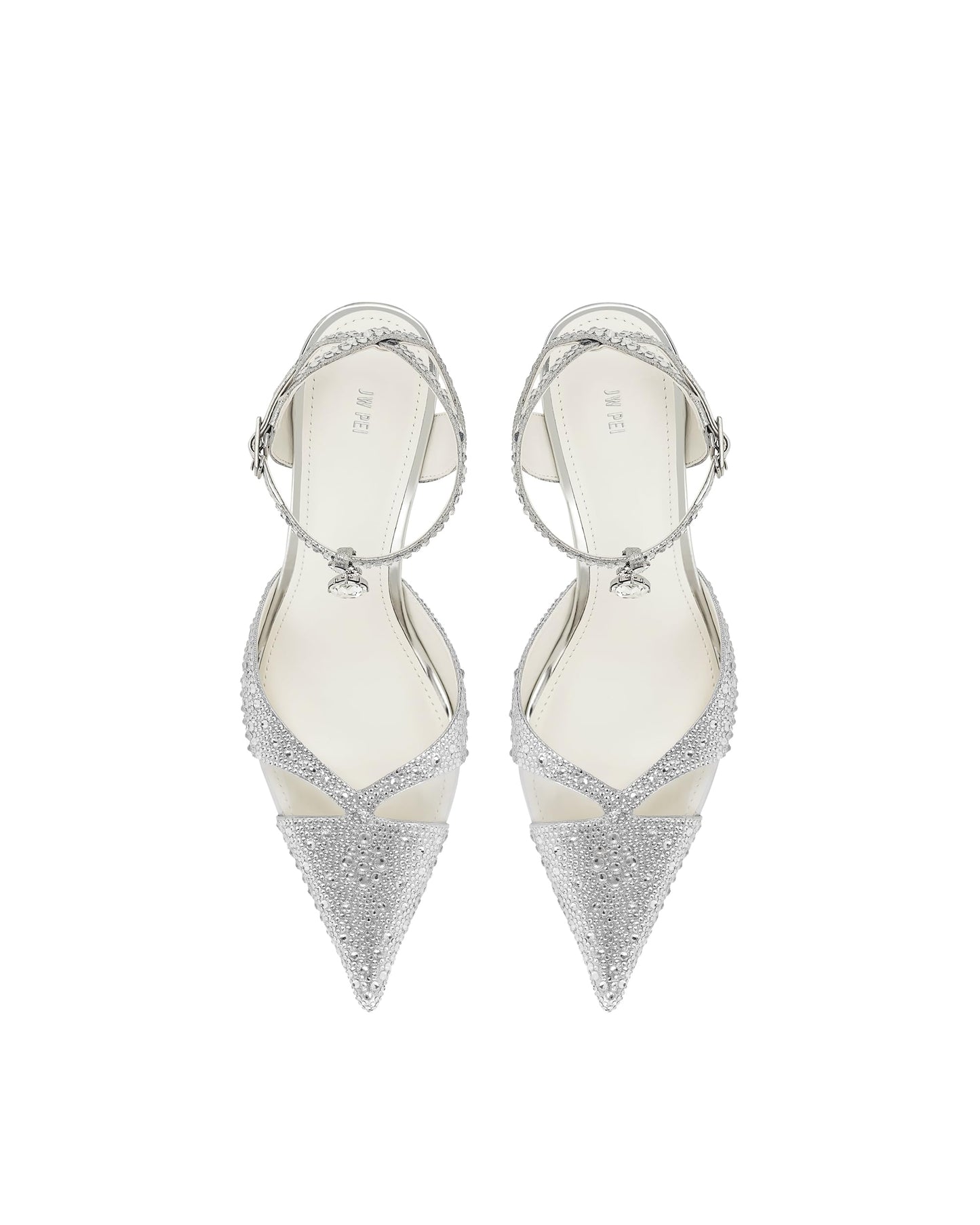 JW PEI Women's Haidi Artificial Crystal Pumps - Silver