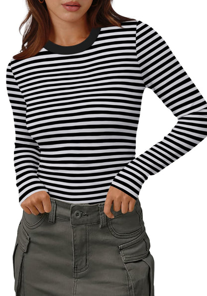 Women's Long Sleeve Thermal Shirt - Fleece Mock Neck Slim Fit Top