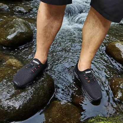 DOUSSPRT Men's Water Shoes Quick Drying Sports Aqua Shoes AllBlack Size 11