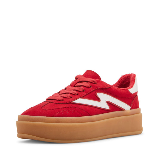 Madden Girl Women's Mightty Sneaker, Red Multi, 7.5