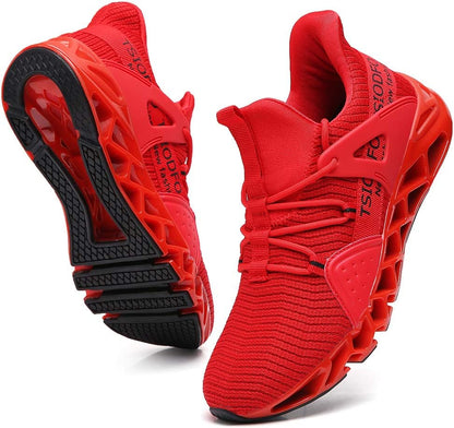 Women's Walking Shoes Breathable Mesh Sport Sneakers 6099 Red
