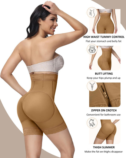 Women's Butt Lifting Shapewear Shorts - Tummy Control Compression Underwear