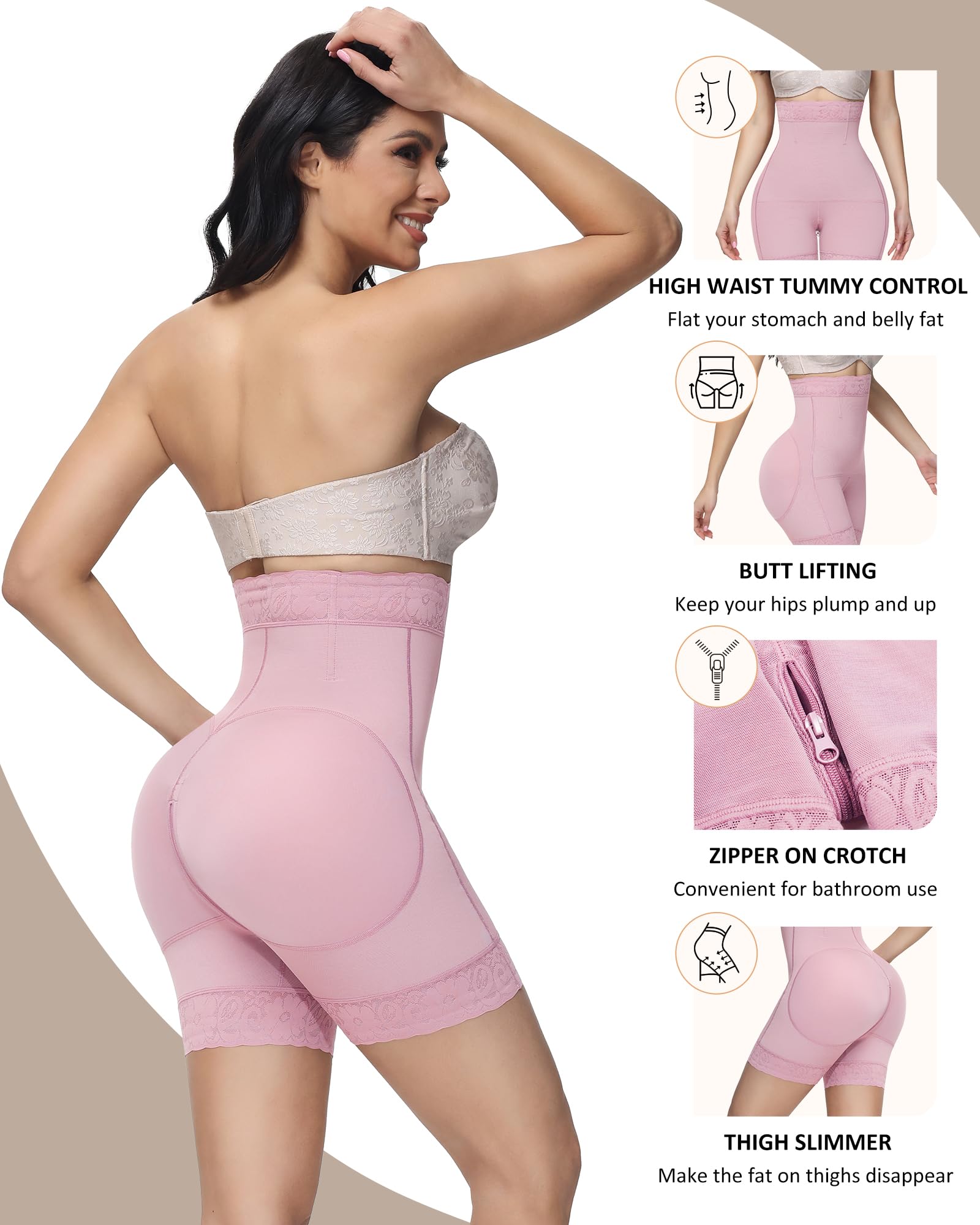 Women's Butt Lifting Shapewear Shorts - Tummy Control Compression Underwear