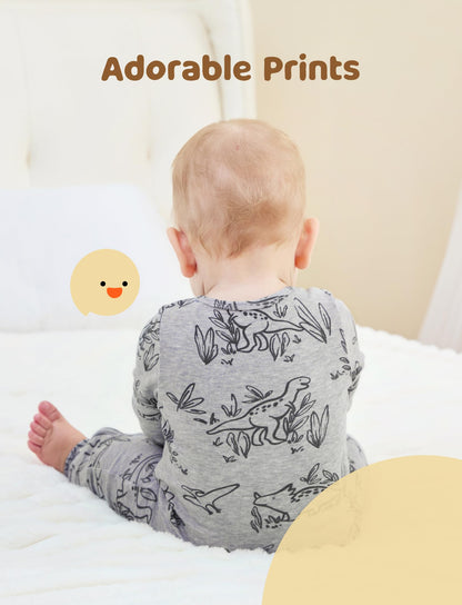 PATPAT Baby Footie Pajamas - Premium Tencel Lyocell & Wool Romper with 2-Way Zipper