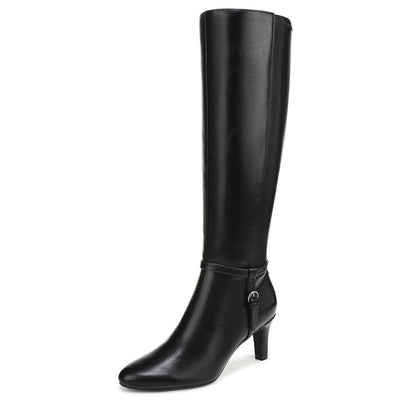 LifeStride Women's Galant Fashion Boot Black Faux Leather 5.5 M