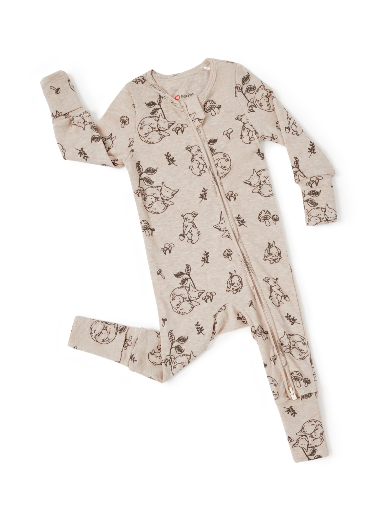 PATPAT Baby Footie Pajamas - Premium Tencel Lyocell & Wool Romper with 2-Way Zipper