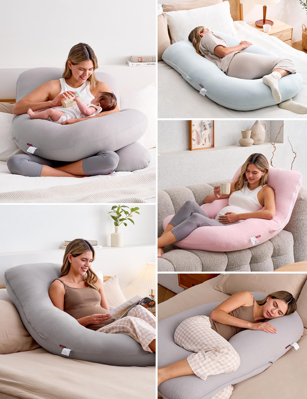 U-Shaped Full Body Pregnancy Pillow 57 Inch Maternity Support Pillow