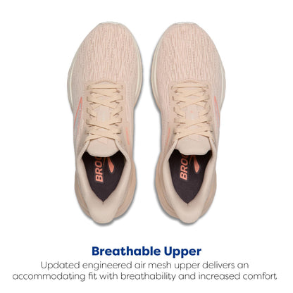 Brooks Women’s Anthem 7 Neutral Running Shoe - Almond/Grey/Desert Flower - 7.5 Medium