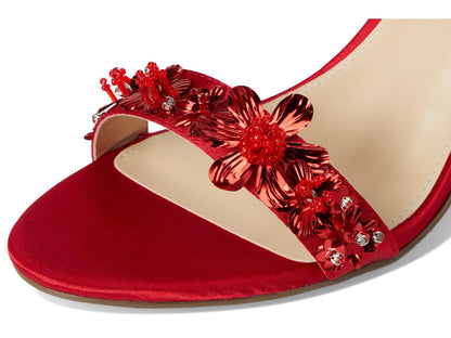 Betsey Johnson Women's SB-Drue Heeled Sandal, Red, 8