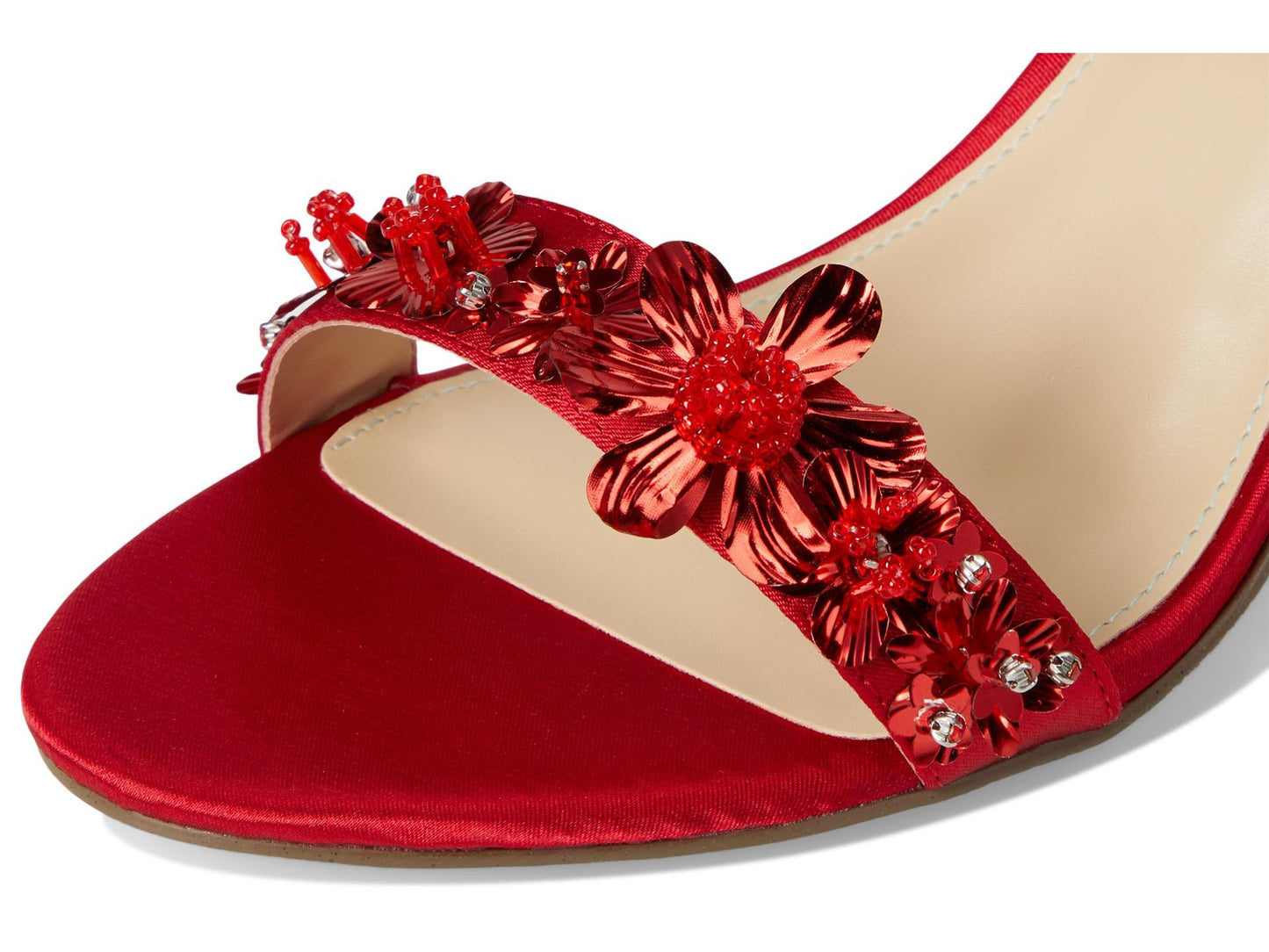 Betsey Johnson Women's SB-Drue Heeled Sandal, Red, 8