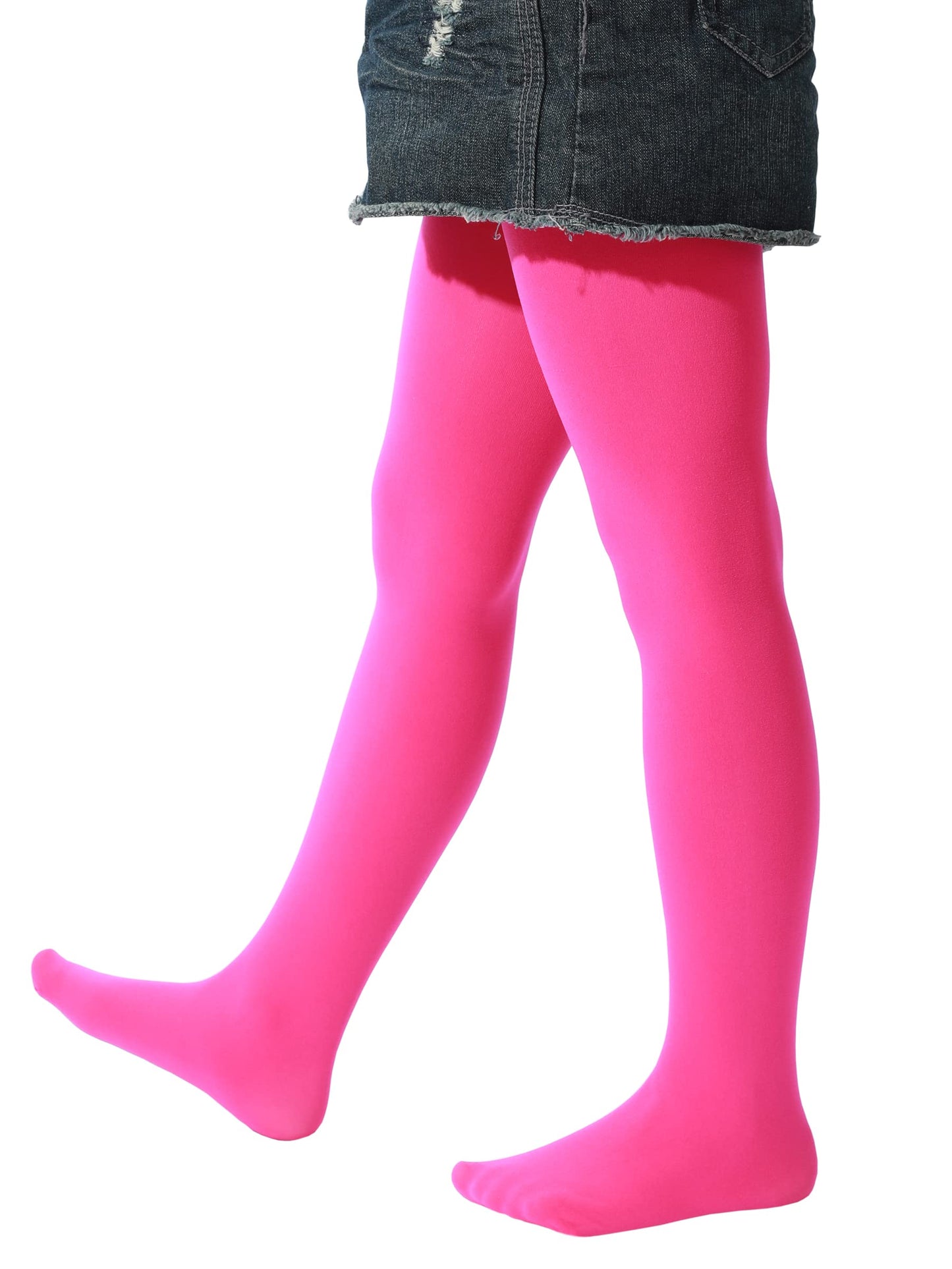 EVERSWE Girls Semi Opaque Footed Tights, Microfiber Tights