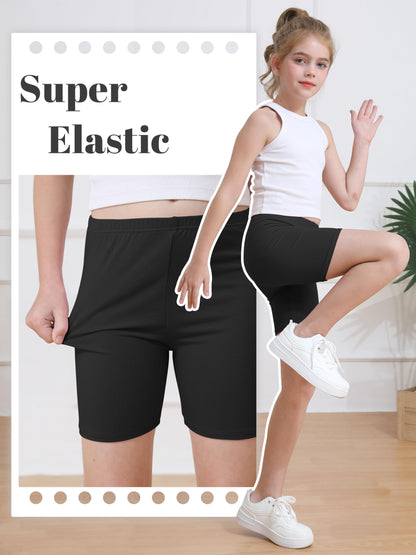 Girls Bike Shorts 6-Pack Under Dress Safety Shorts for Kids Toddlers