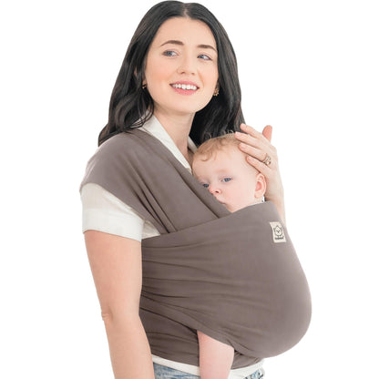 Baby Wrap Carrier Newborn to Toddler Hands-Free Infant Sling One Size (Pack of 1) Copper Gray