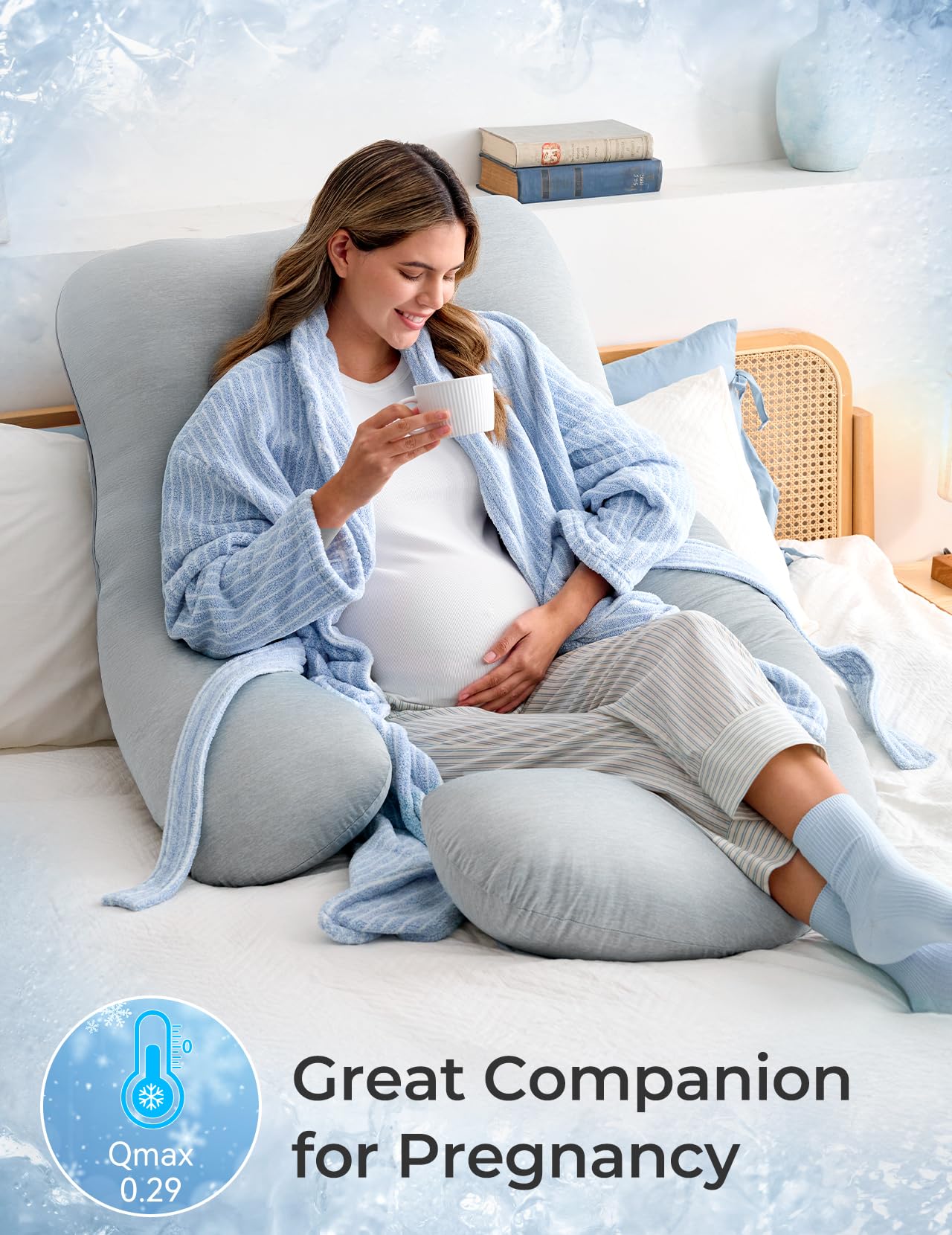 U-Shaped Full Body Pregnancy Pillow 57 Inch Maternity Support Pillow