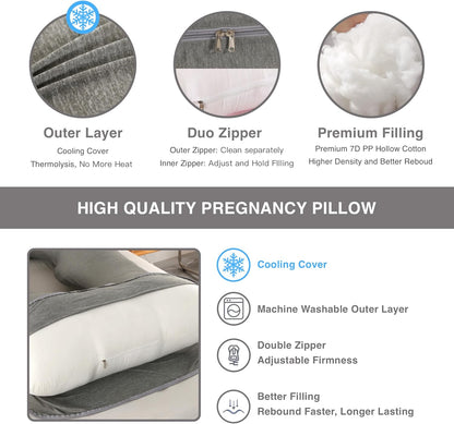 Full Body Pregnancy Pillow 57 Inch Maternity Support Pillow