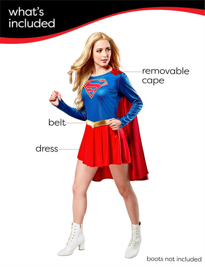 Supergirl Costume Dress - TV Show Inspired Women's Superhero Outfit