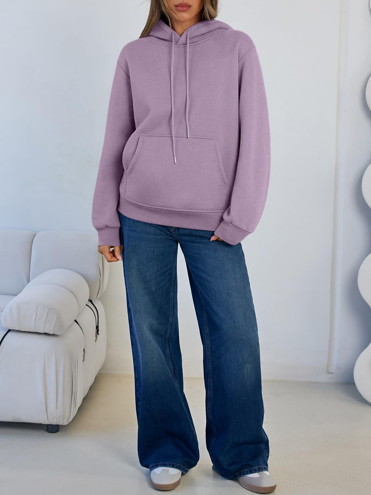 Women's Winter Fleece Sherpa Lined Hoodie - Warm Pullover Sweatshirt