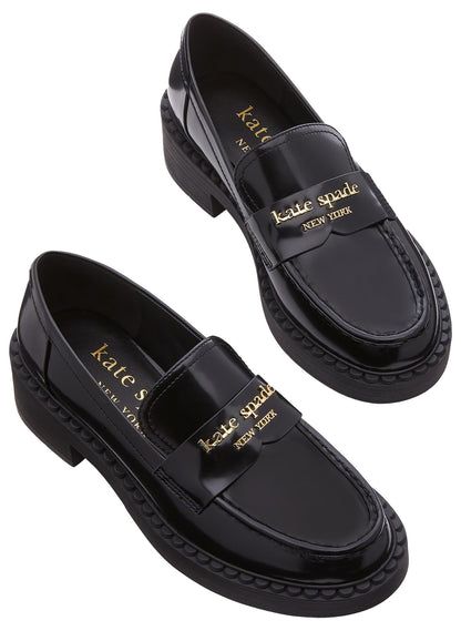 Kate Spade New York Blake Platform Loafer, Black, 10