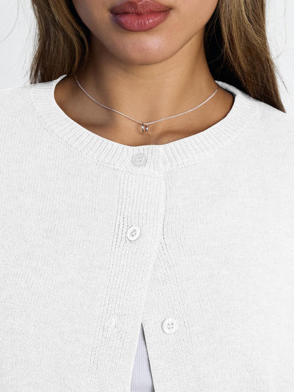 Women's Cropped Cardigan Sweaters - Lightweight Fall Button Up Knit