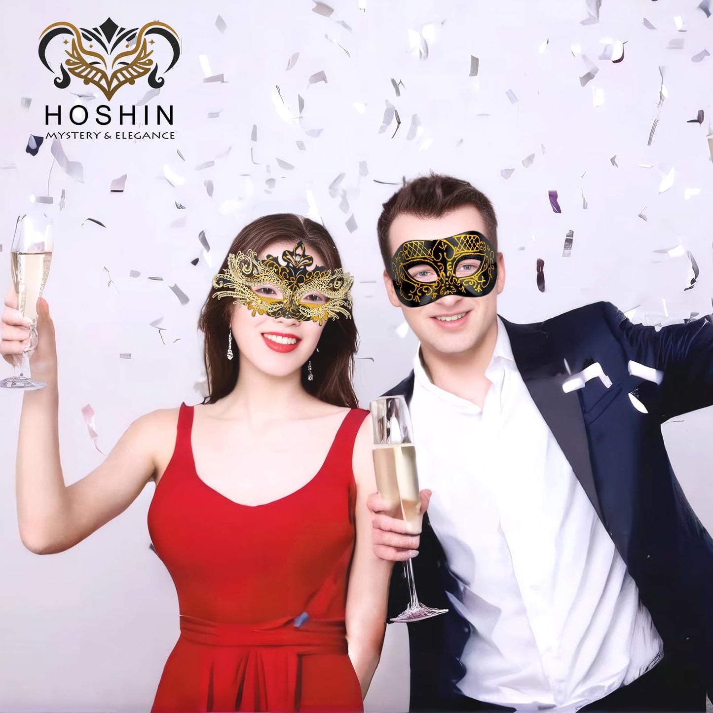 Masquerade Masks - Elegant Mardi Gras Party Masks - Premium Decorative Masks for Women and Men