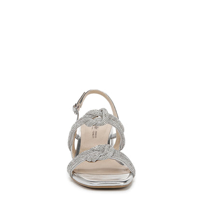 LifeStride Womens Celeste Heeled Sandal Silver Metallic 7 M