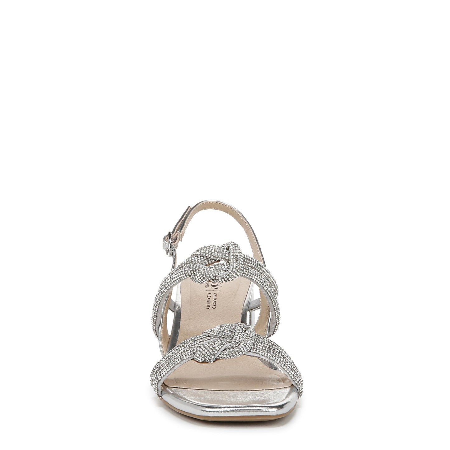 LifeStride Womens Celeste Heeled Sandal Silver Metallic 7 M