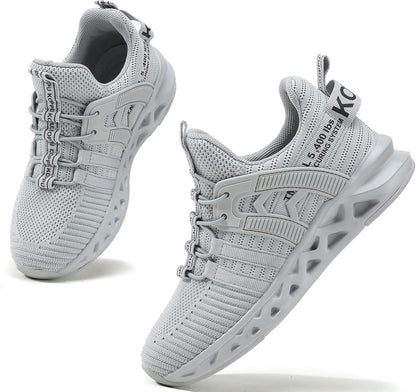 Avia Shoes Kids - Comfortable Sports Sneakers - School Athletic Shoes Grey-4