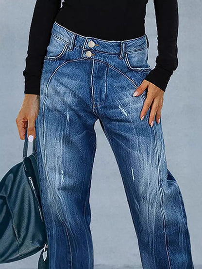 Wide Leg Jeans with Pockets