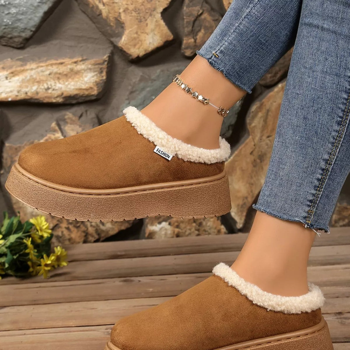 Plush Lined Platform Boots