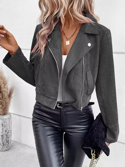 Zip Up Moto Jacket