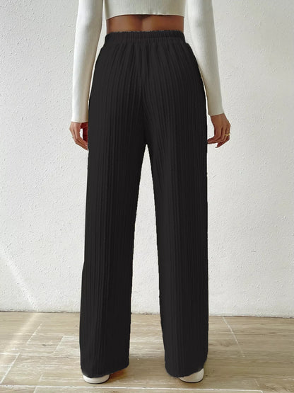 Drawstring Wide Leg Pants