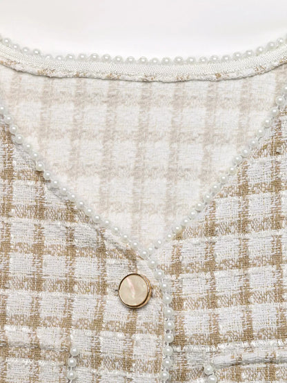 Plaid Button-Front Long Sleeve Outerwear