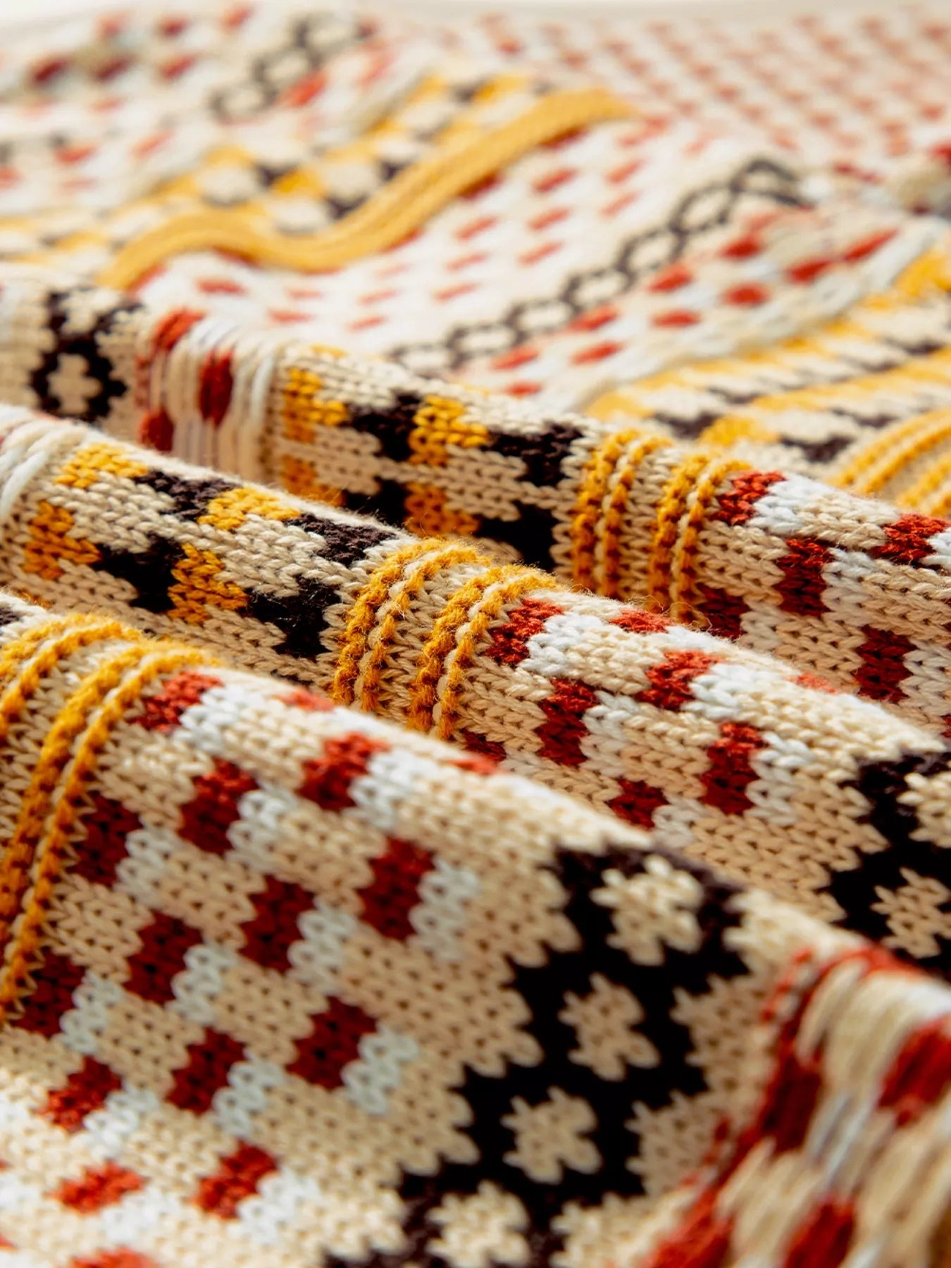 Vintage Patterned Button-Down Cardigan