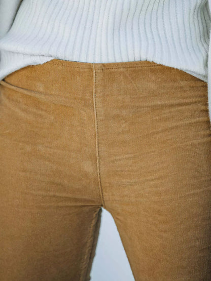 Full Size Corduroy Flare Pants Plus Size