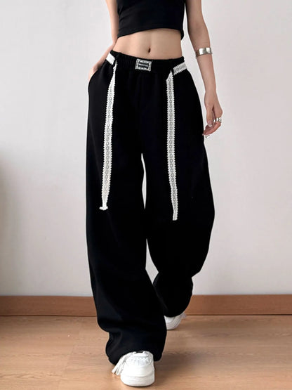Elastic Waist Wide Leg Pants
