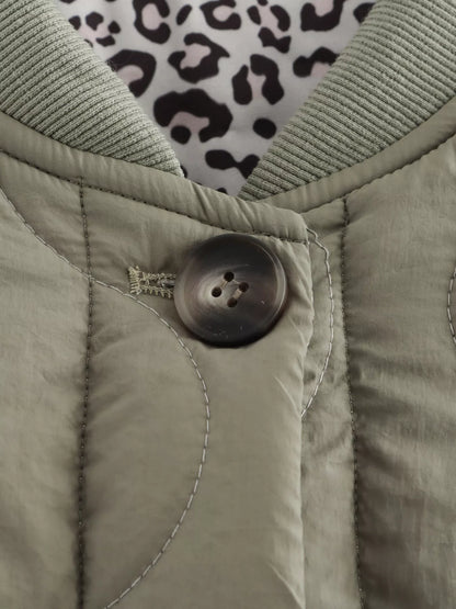 Quilted Button-Down Lightweight Jacket