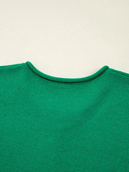 Solid Color Knit Button Drop Shoulder Sweater Cardigan