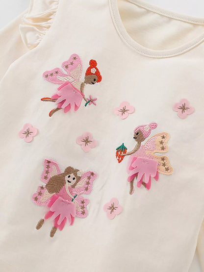 Children's Fairy Embroidered Long Sleeve T-Shirt