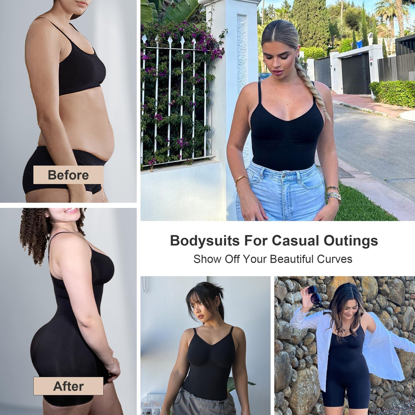 Women's Shapewear Bodysuit Tummy Control Seamless Body Shaper