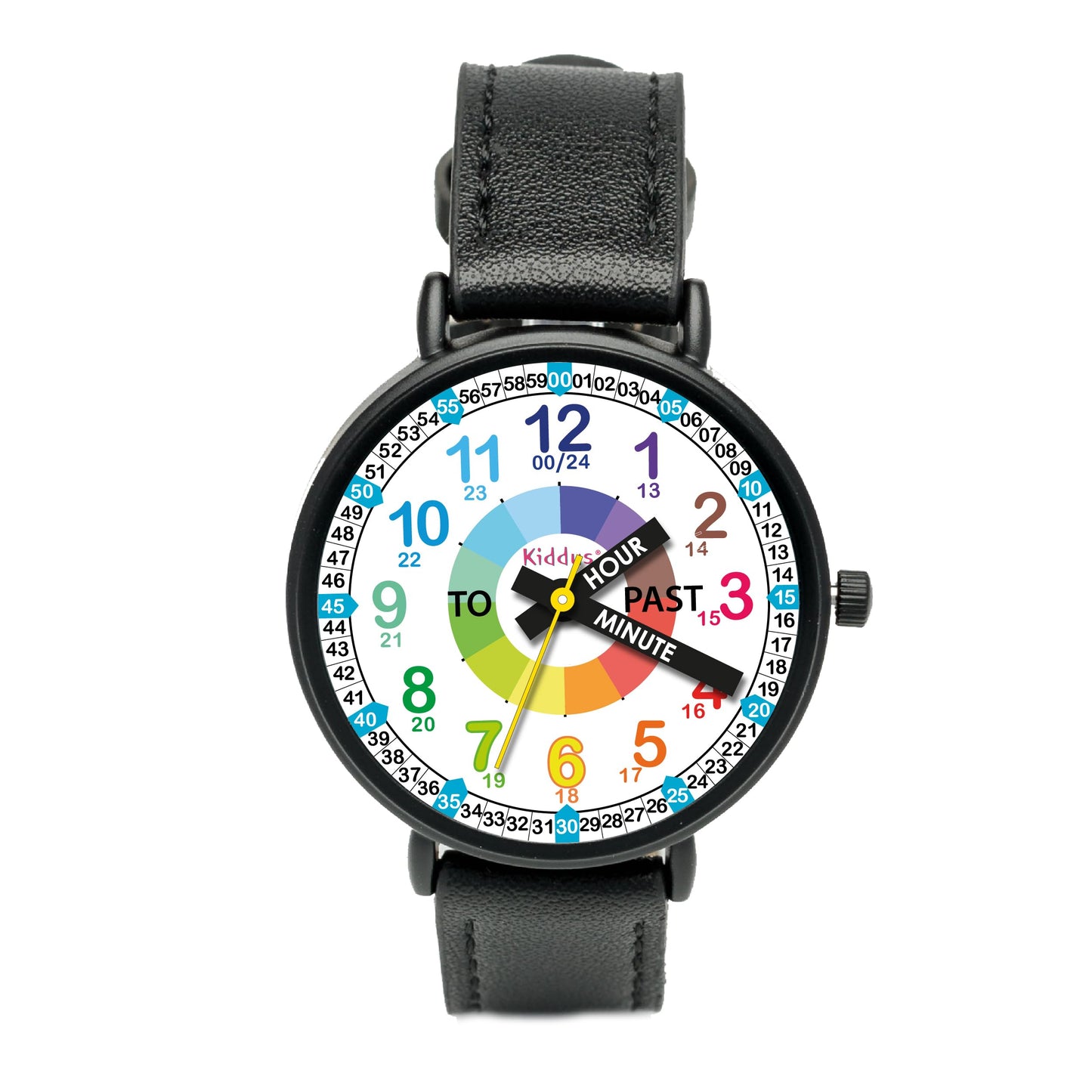 Kids Time Teacher Watch - Educational Analog Watch with Japanese Quartz Movement Ages 5-12