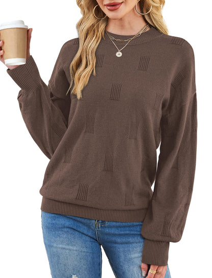 Women's Turtleneck Sweaters - Knit Pullover Long Sleeve Fall Fashion Top