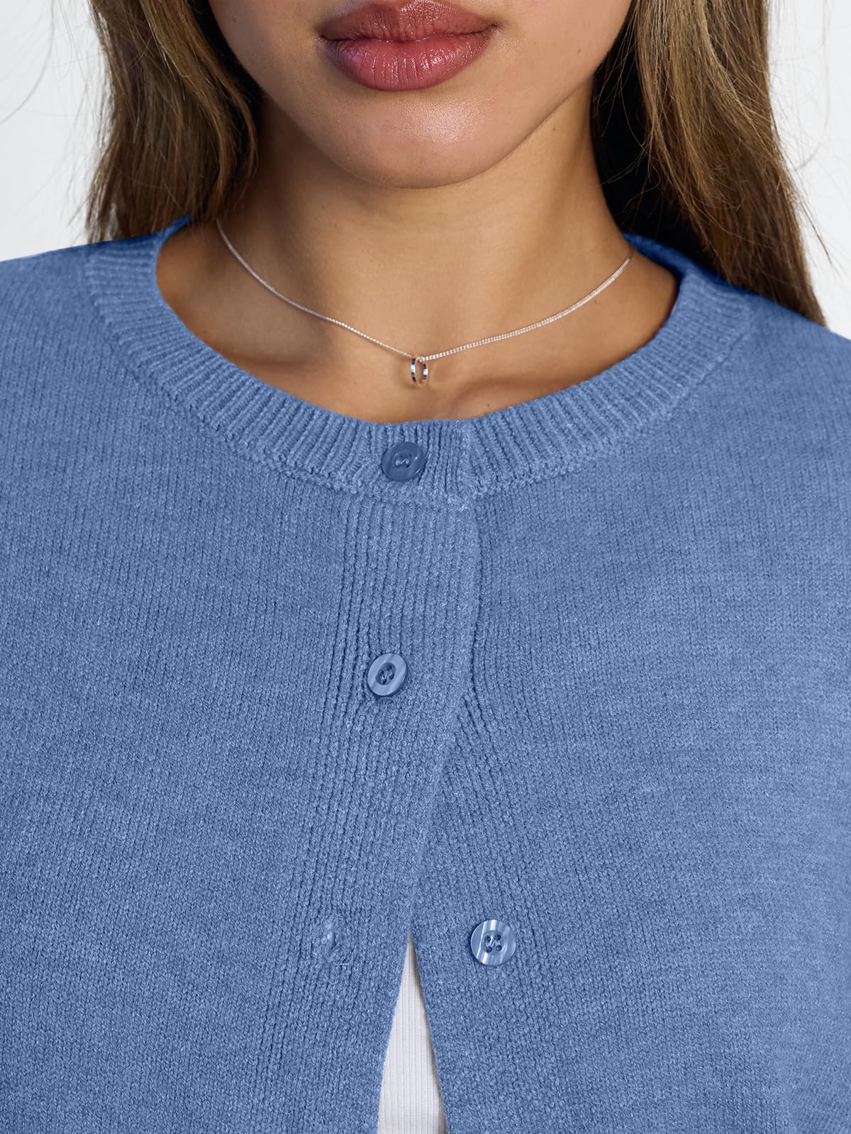 Women's Cropped Cardigan Sweaters - Lightweight Fall Button Up Knit