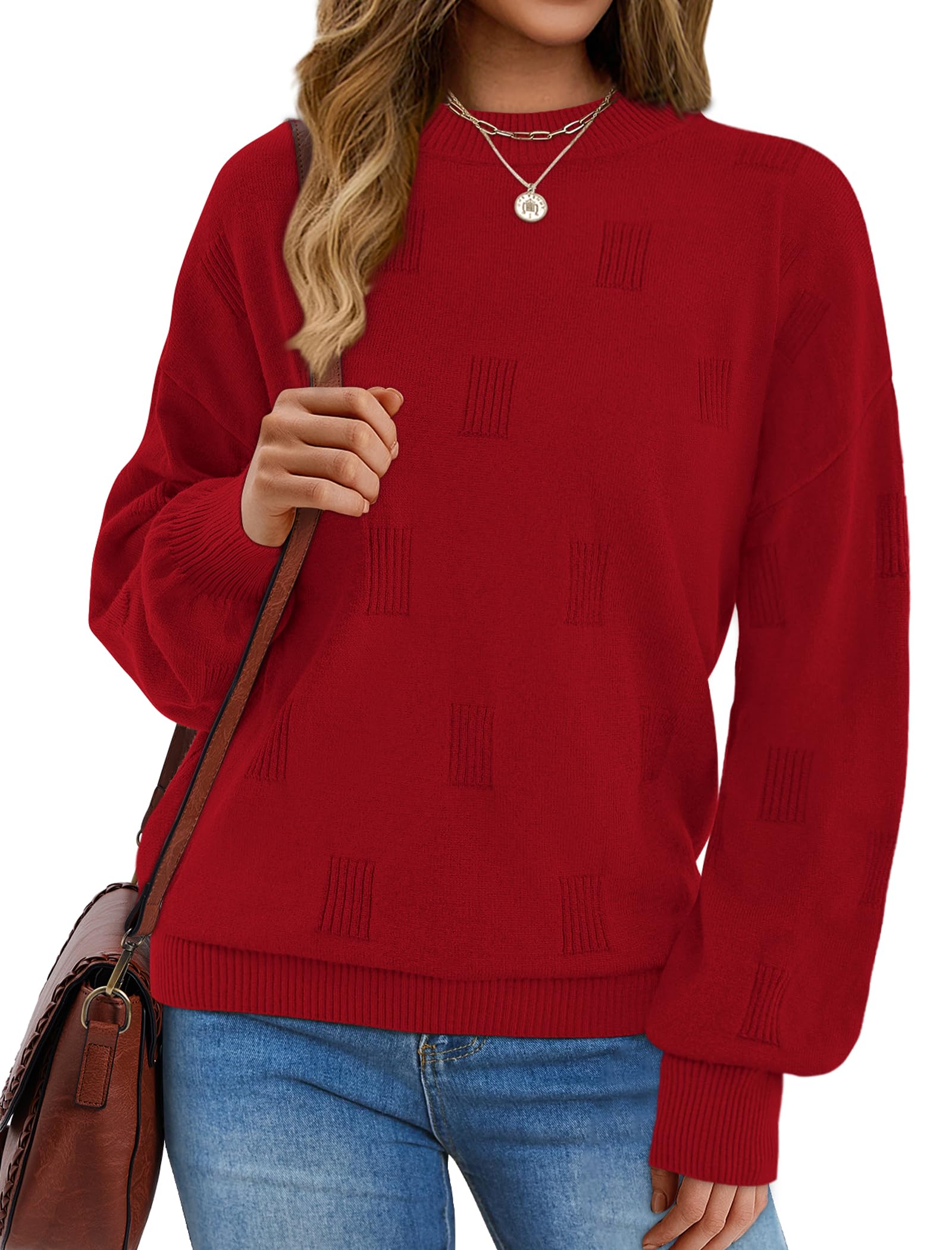 Women's Turtleneck Sweaters - Knit Pullover Long Sleeve Fall Fashion Top