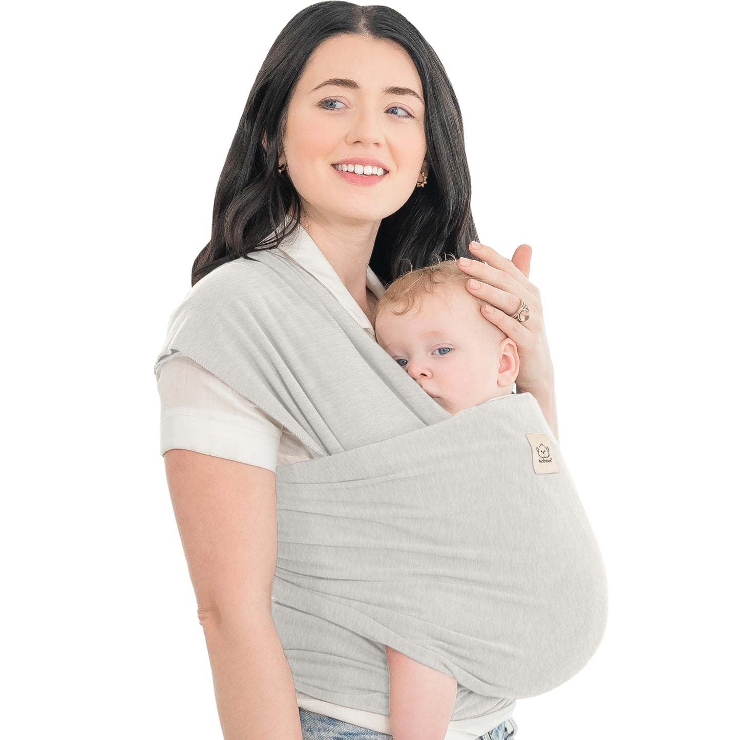 Baby Wrap Carrier Newborn to Toddler Hands-Free Infant Sling One Size (Pack of 1) Rhino Gray