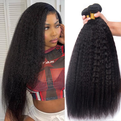Brazilian Virgin Hair Bundles Deep Wave Human Hair Extensions Kinky Straight Bundles
